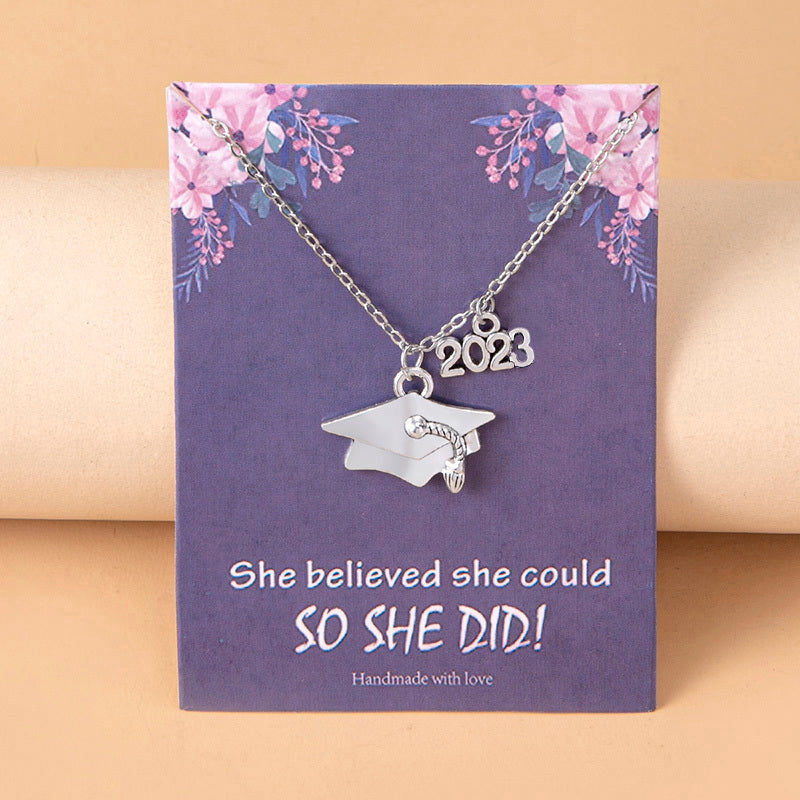 Graduation Cap Pendant Necklace