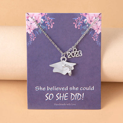 Graduation Cap Pendant Necklace
