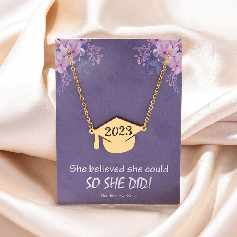 Graduation Cap Pendant Necklace