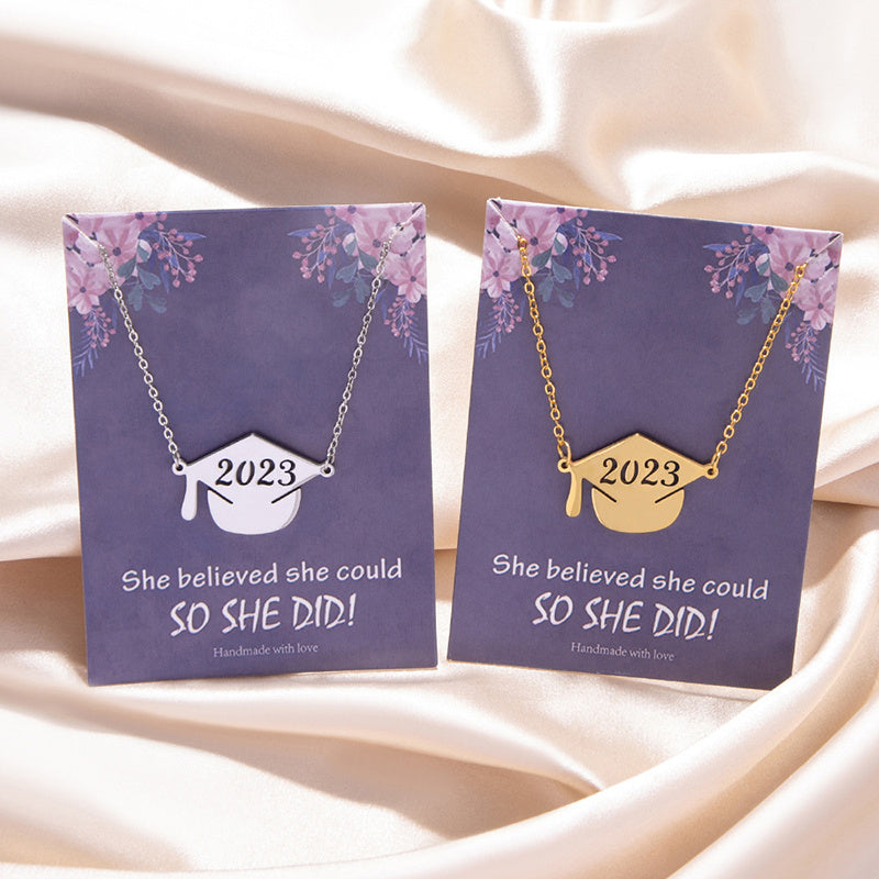 Graduation Cap Pendant Necklace