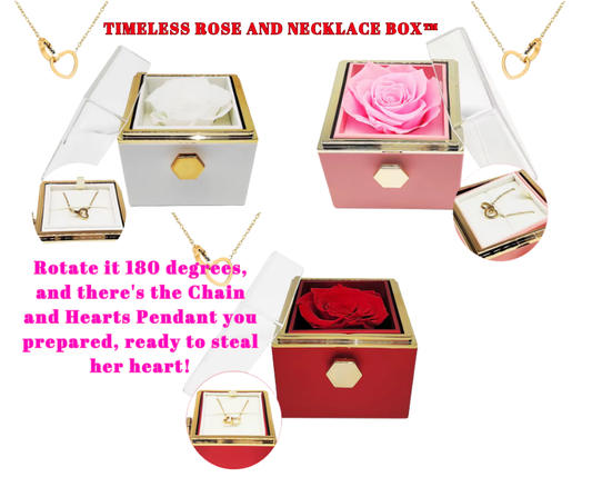 Timeless Rose And Necklace Box