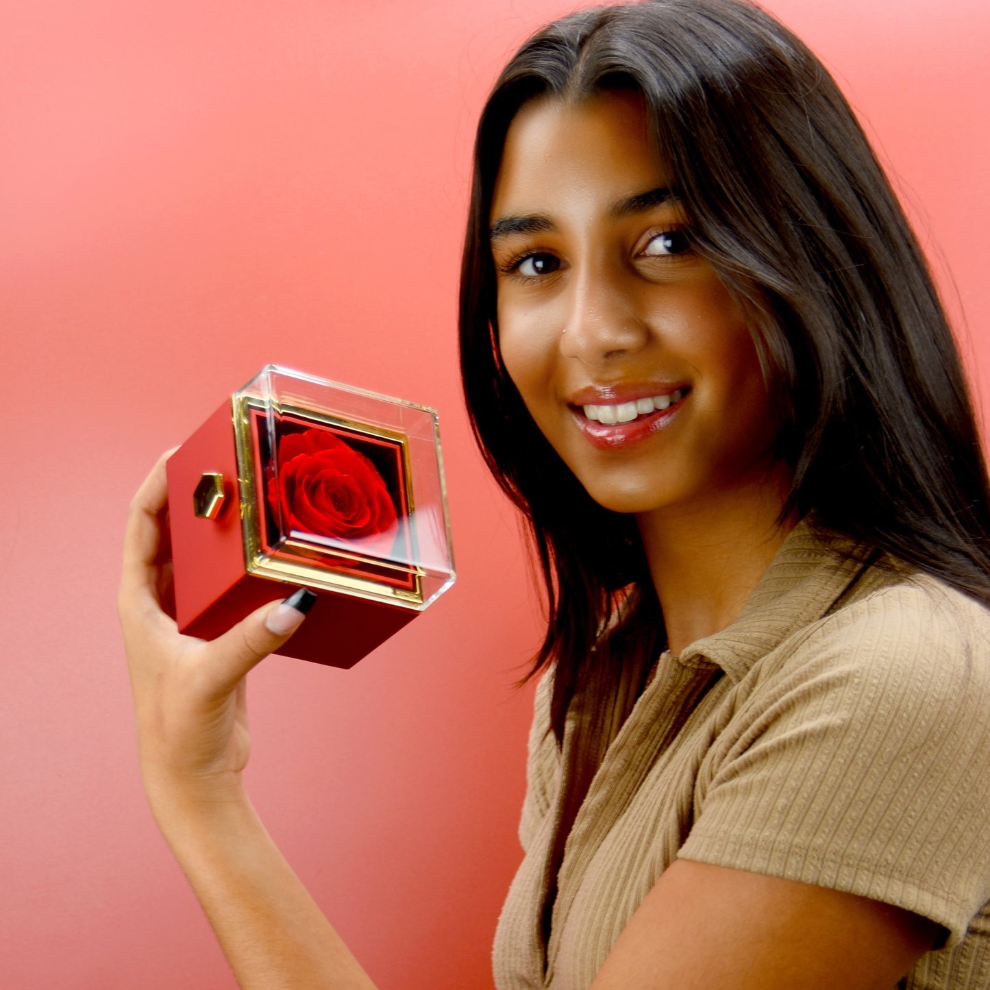Timeless Rose And Necklace Box