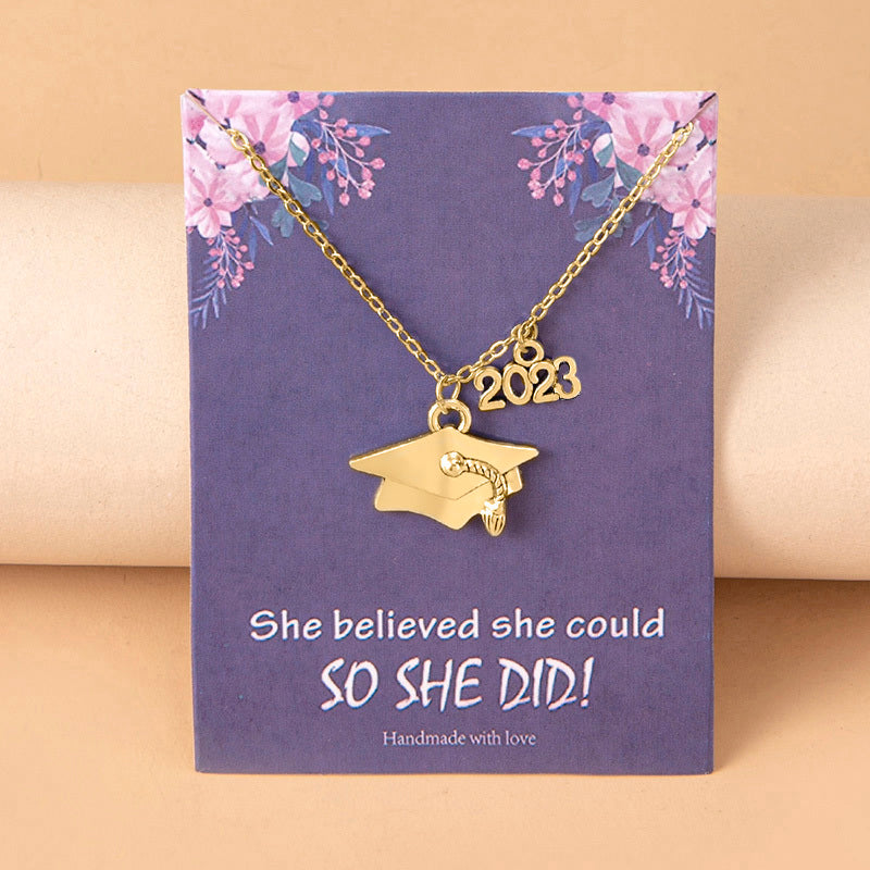 Graduation Cap Pendant Necklace