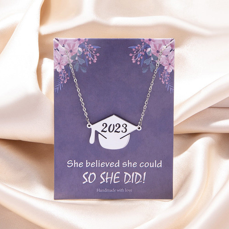 Graduation Cap Pendant Necklace
