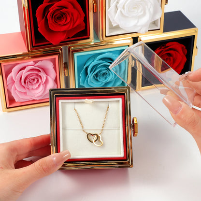 Timeless Rose And Necklace Box