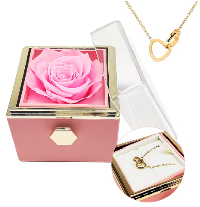 Timeless Rose And Necklace Box