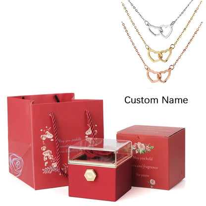Timeless Rose And Necklace Box
